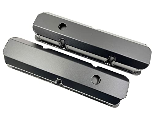 Tall Fabricated Valve Cover For Ford Fe W/Breather Grommet (Black Anodized) #TOP1