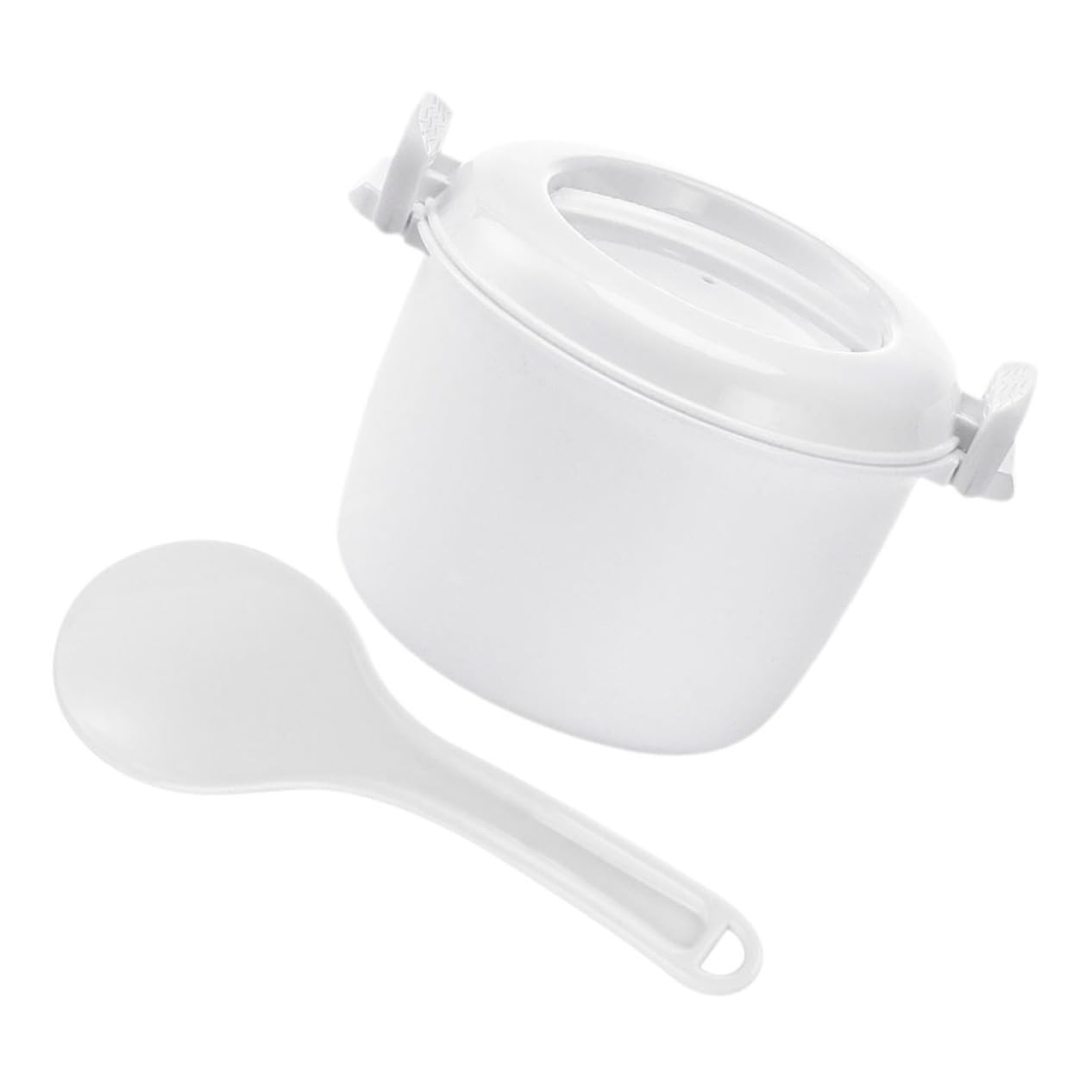 PRETYZOOM 1Set Portable Microwave Rice Cooker with Spoon Food Grade Insulated Design for Easy Handling for Home Office and Healthy Meal Prep