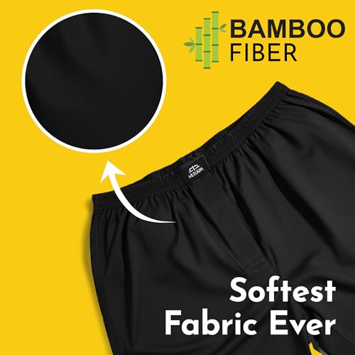 Image of HEELIUM Bamboo Boxers for Men | Odour Free & Breathable Boxer Shorts | 3X Softer Than Cotton | Comfortable & Durable Waistband | Relaxed Fit with Dual Pockets