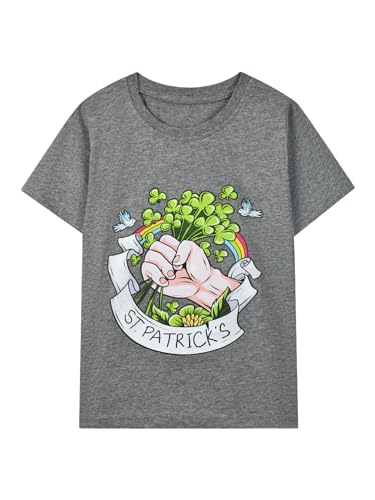 Image of HILEELANG Girl T-Shirts Short Sleeve Graphic Tees Cotton Casual Summer Tops Shirts Packs