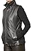 Price comparison product image Ashwood Ladies Black Luxury Lightweight Real Genuine Leather Gilet, Style 1, UK20, Bust 42.5in
