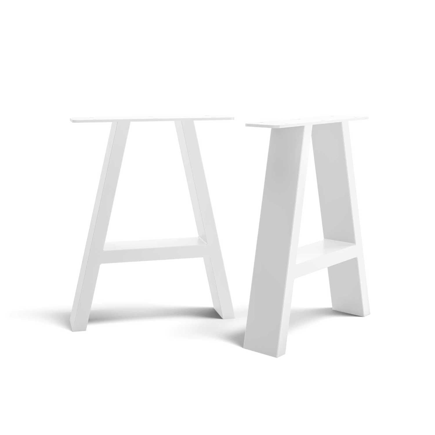 The Hairpin Leg Co. [HLC 2 x Industrial A-Frame Bench Legs - Surface Conditioned Steel, Precision Laser Cut, TIG Welded with Free Screws, Build Guide and Floor Protectors - 40cm [Bench, White]