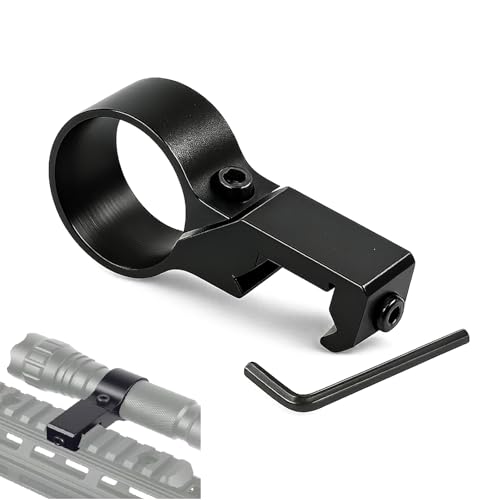 1 Tube Offset Picatinny Flashlight Mount for 20mm Rail Side Ring Design