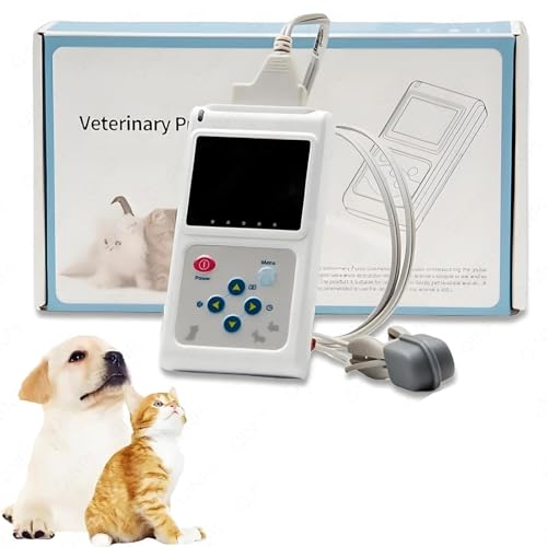 Oxímetro veterinario portátil, monitor de frecuencia de pulso de animales digitales, con sonda y cable USB, pantalla de 1.8 pulgadas, sensor de spo² de orejas/lengua, para mascotas, familia, oxígeno s