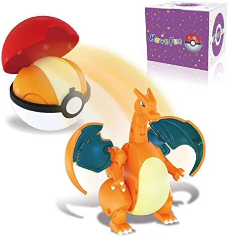 Sweeada Pokeball Deformation Toy Model, Mewtwo, Poket Pop Ball, Poké Battle Action Figures, Game Action Figure for Children's Toy Set Birthday Party Toy Gift Idea