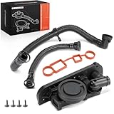 A-Premium PCV Valve Crankcase Vent Valve Breather Hose w/Gasket Kit Compatible with Volkswagen VW Jetta Passat 2006-2008, Golf Eos GTI & Audi A4 A3 TT A4 Quattro, 2.0L, Without Check Valve, 06F129101P
