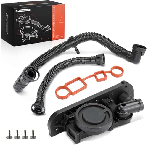 A-Premium PCV Valve Crankcase Vent Valve Breather Hose w/Gasket Kit Compatible with Volkswagen VW Jetta Passat 2006-2008, Golf Eos GTI & Audi A4 A3 TT A4 Quattro, 2.0L, Without Check Valve, 06F129101P