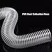 1 Pcs Transparent Elastic PVC Dust Collection Hose 32MM 40 45 50 55 60 65MM With Carbon Steel Wire Coil, For Workshop, Industrial, Length 1 Meter(60mm)