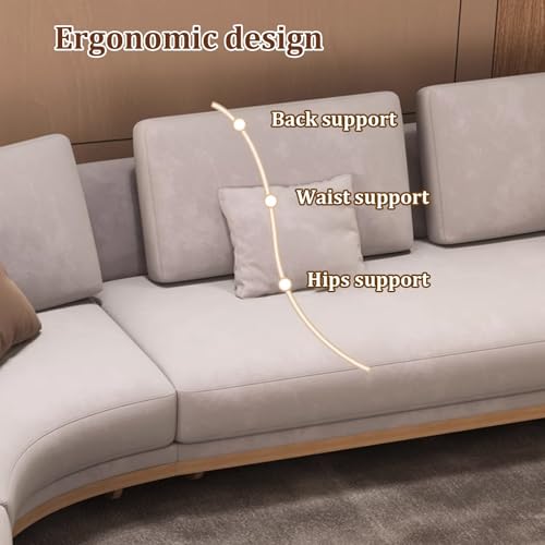Luxuriöses Modernes Eck Sofa mit Gebogener Rückenlehne, Bequemes 4-Sitzer-Sofa im Minimalistischen Stil for Einkaufszentren, VIP-Empfangsräume, Wohnungen – Bild 4