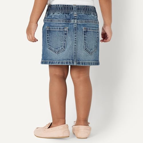 Amazon Essentials Mädchen Jeans-Skort für Kleinkinder und Mädchen, Mittelgroß, Stretch, normale Passform, Klassische Mittlere Waschung, 9 Jahre