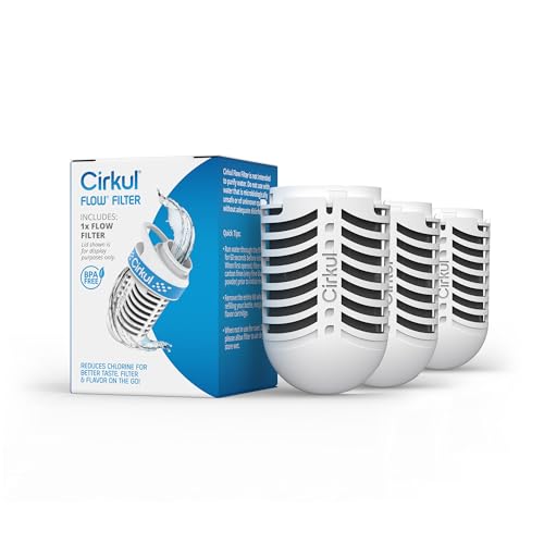 Cirkul Flow Filter (3-Pack), Carbon-Based Water Filter Reduces Chlorine & Unwanted Particles