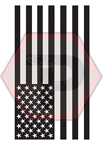 Tactical Penguin Straight Flag Stencil, A Pack of 2 Magazine Size Vinyl Stencils, Cerakote, Gunkote, & Duracoat DIY Spray Paint/Airbrush/Coating Projects