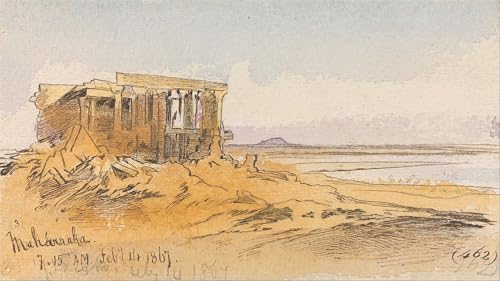 Impression toile Maharraka Am Février Edward Lear - Tableau chambre 60x90