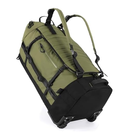 86L Rolling Duffle Bag with Shoe Compartment