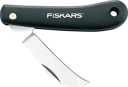 Fiskars Kopuliermesser, Gesamtlänge: 17 cm, Rostfreier Stahl, Schwarz, K61, 1001624