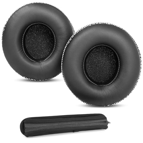 Premium Protein Leather Earpads y Cojín para Diadema Reemplazo para Audífonos Beats Solo 2 y Solo 3 Wireless On-Ear