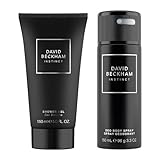 David Beckham Instinct Deodorant Body Spray & Shower Gel Gift Set for Him, Captivating Fougère Citrus Perfume, 150ml & 150ml