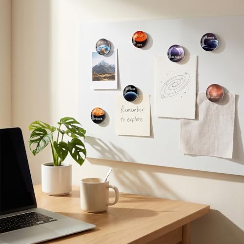 Imanes de nevera planetas, pack de 12 piezas redondas de vidrio miniatura 5