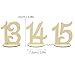 Meetory 1 to 20 Wooden Table Numbers with Holder Base,Wedding Birthday Party Table Decoration