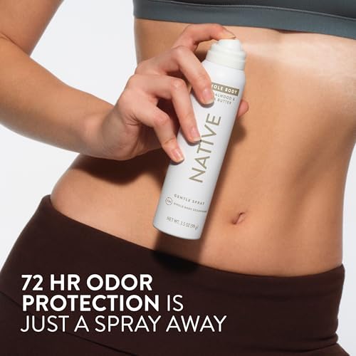 Native Whole Body Deodorant Spray for Women and Men, Sandalwood & Shea Butter Scent, Aluminum-Free, 72-Hour Odor Protection for Entire Body, Contains Plant-Based Ingredients, No Parabens, 3.5 oz - image 3