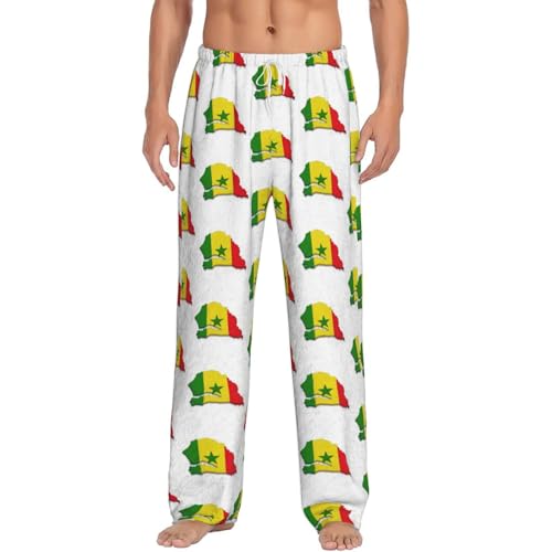 Pantalon de pyjama pour homme polaire imprimé Sénégal chaud