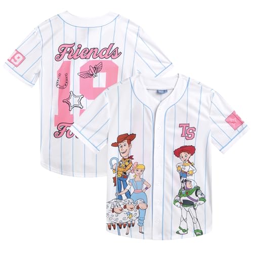 Image of Disney Womens Baseball Jersey Lightweight Graphic Baseball Shirts for Women | 100% Polyester Fabric, Lightweight & Breathable, Mesh or Button-Down Styles