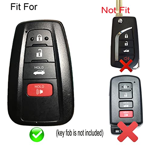 Coolbestda 2Pcs Rubber 4Buttons Smart Key Fob Full Protector Remote Skin Cover Case Keyless Jacket For 2019 2020 2021 Toyota Highlander Camry Avalon C-Hr Prius Corolla Hyq14Fbc #TOP1