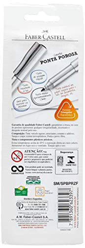 Caneta Ponta Porosa, Faber-Castell, SM/SPBPRZF, Preta