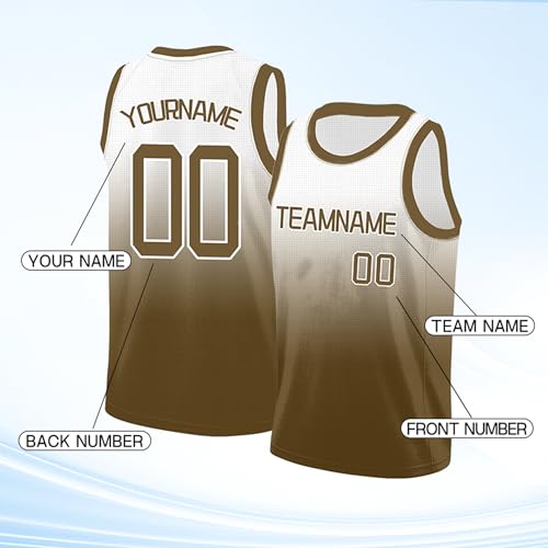 Image of Custom Basketball Jersey for Men - Personalized Name & Number, Embroidered or Printed, Athletic Shirt for Kids, Boys & Youth