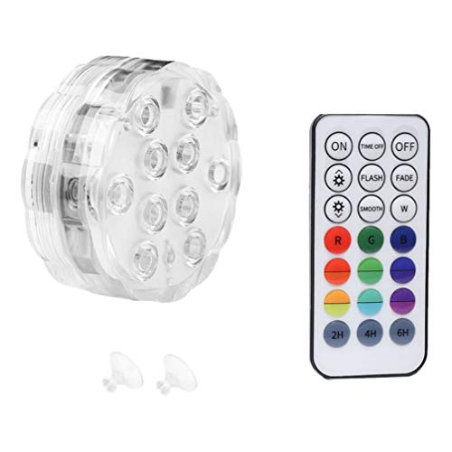YARNOW 1 conjunto de lâmpadas subaquáticas de plástico LED à prova d'água para piscina, lâmpada que