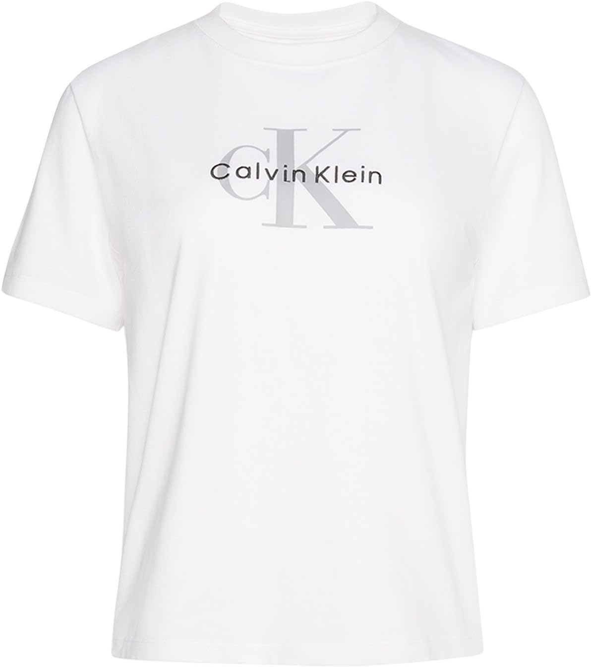 Calvin Klein Camiseta de Manga Corta Mujer Hero Classic Monologo tee con Cuello Redondo