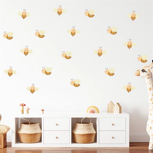 24 unidades de vinilos decorativos infantiles con diseño de abeja miniatura 4