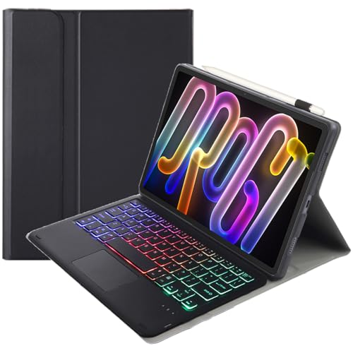 Keyboard Cover Case for Lenovo Xiaoxin Pad Pro GT (TB710FU) / Lenovo Yoga Tab 11.1" (2025), Wireless Bluetooth Keyboard Folio Ca