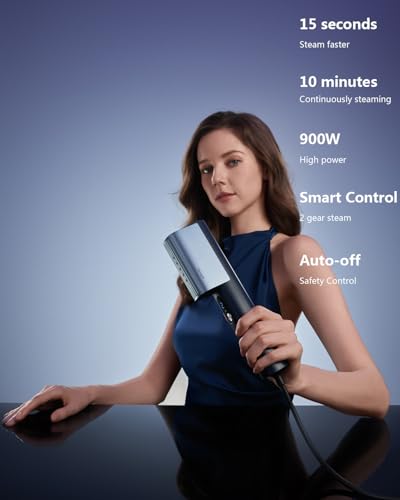 Image of G3 Pro Smart Handheld Steamer for Clothes - Global Voltage Adaptation, Palm-Sized & Lightweight (0.8lb), Dual Steam Modes, Auto Shut-Off, Travel & Home Double Use (navy blue)
