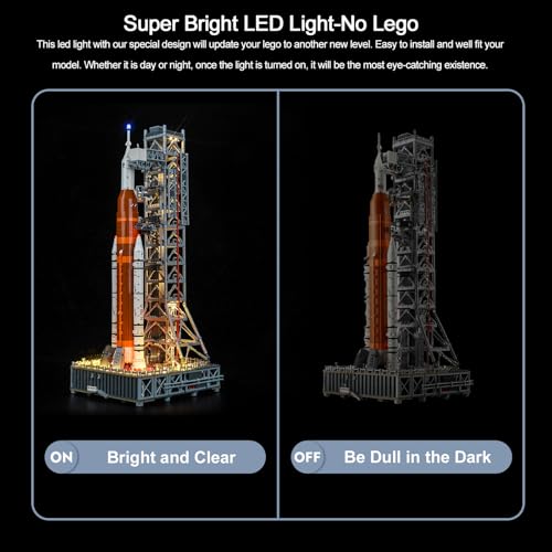 BrickBling LED Light Compatible with Lego 10341 NASA Artemis Space Launch System, Bricks Not Included (Classic Version Light) - Image 3