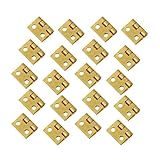  ruehalf Mini charnière métallique dorée, 50 pièces, for maison Miniature, raccords de meubles, quincaillerie for la maison, 1/12