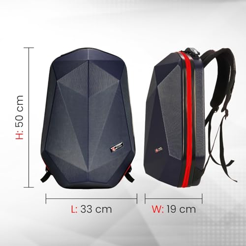 Image of SWISS MILITARY Hard Shell Backpack for Men Women, Alien Series ABS Hardshell, Travel Laptop Bag Fits Up to 15.6 Inch, Stylish Office College School Backpack, Durable & Lightweight