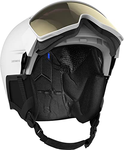 Casco Salomon Driver Pro Sigma White visera Sol B blanca protección esquí snowboard 8