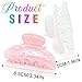 Fashey Acrylic Claw Clip Pink Hair Clips Cute Medium Hair Claws for Thick Hair Accessories for Women (pink+white)