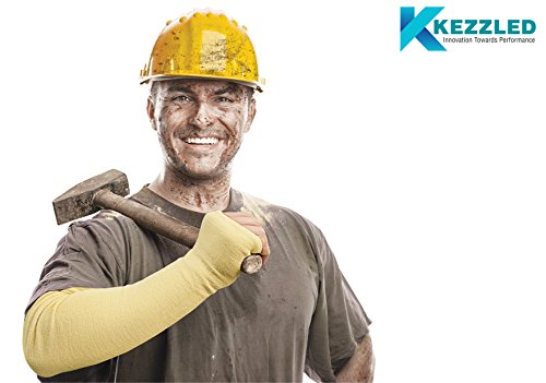 Kezzled- Protective Arm Sleeves With Finger Opening, Cut/Scratch/Heat Resistant Arm Sleeves With Uv Protectors Abrasion Safety For Garden Kitchen Work – Sage Green-18Inches, Made With Kevlar By Dupont #TOP3