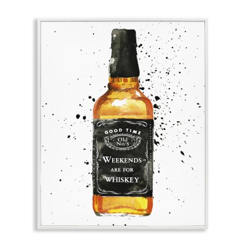 Whiskey Quote Liquor Bottle, 11 x 14 Inch Framed Giclée Print