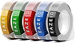Ruban d'Embossing Label Maker Compatible avec Dymo Label Maker, 3/8 pouce 3D Etiquettes en plastique Waterproof Remplacement pour Dymo Organizer Xpress 12965 DYM 12966 Traitement de bureau II, Muti-Color 5-Pack