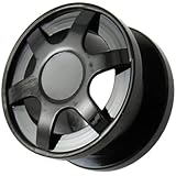 1 Pair of 20mm Black Anodized Wheel Car Surgical Steel Flesh Tunnel Gauge Ear Piercing Body Jewelry