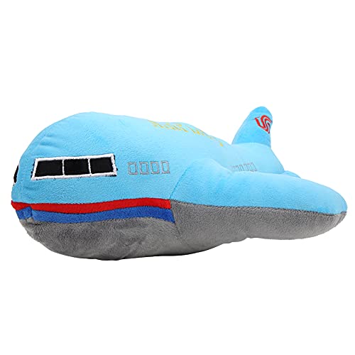 VABUN 16-Zoll-Flugzeug-Plüschtier, Flugzeug-Plüsch-Kissen, Plüsch-großes Umarmungs-Kissen-Plüsch-Spielzeug, weicher, Flauschiger Freund-Umarmungs-Kissen, für jedes Alter und jeden Anlass(blau) Cover