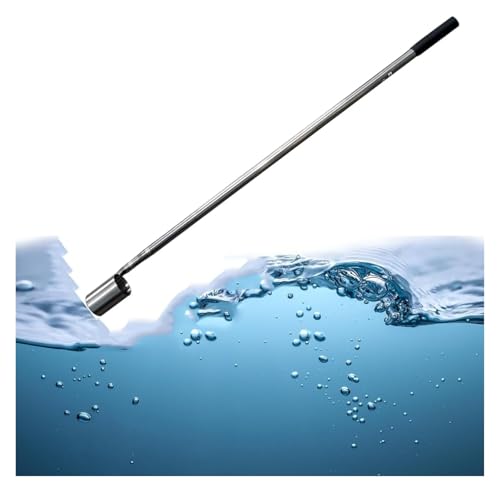 Poteau rétractable 2 m avec louche inox pour prélever l'eau facilement