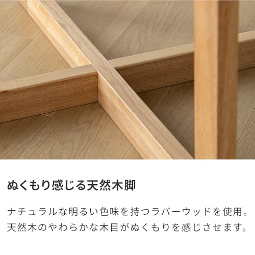 モダンデコ ダイニングテーブル 円形 幅110cm 2人 4人 丸 単品 天然木 円形テーブル 丸テーブル ストーン調 [4]