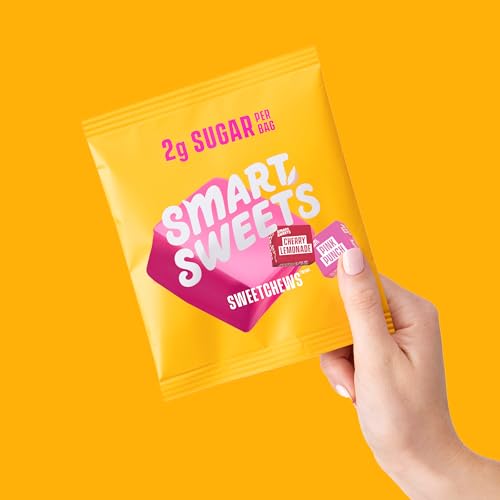 SmartSweets SweetChews Chewy Candy, Gluten Free, Plant Based, Healthy Snacks for Adults & Kids, Low Sugar, Pink Punch & Cherry Lemonade, No Artificial Sweeteners, 45g Bags, 4 Pack - image 5