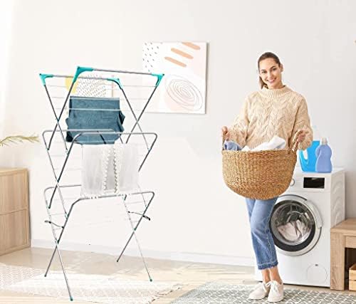 Ur Choice 3-Tier Clothes Drying Rack  Laundry Drying Airer With 12M Drying Area - Space Saving & Easy to Store - Indoor & Outdoor Space Saving Airer With free 20 Pegs