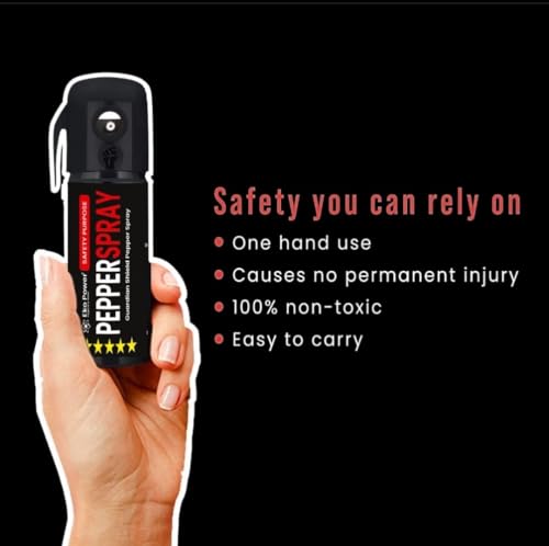 Image of Pepper Spray for Women Safety & Self Defence 55 Shots (35ml x Pack of 2) | Maximum Strength Formula with 15 Ft Range | Thumb-Cut Dome Grip & Belt Clip | Instant Protection Gadget for Girls
