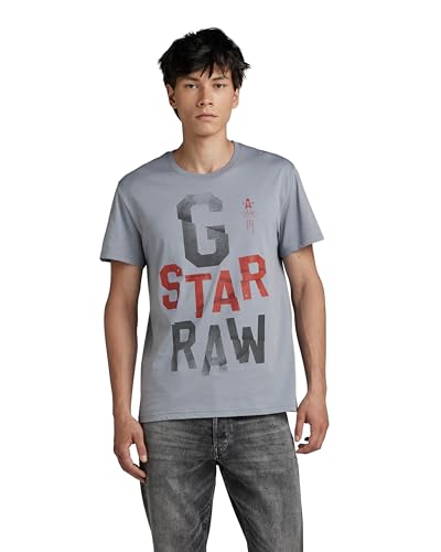 G-Star Raw Cartas Arrugadas Camiseta, Gris Dim Grey D24693-336-3885 , M Para Hombre G-Star Raw Cartas Arrugadas Camiseta, Gris Dim Grey D24693-336-3885 , M Para Hombre